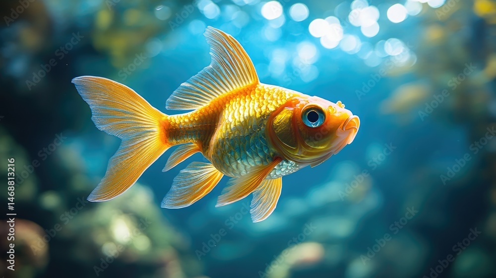 Obraz premium Golden fish in an aquarium