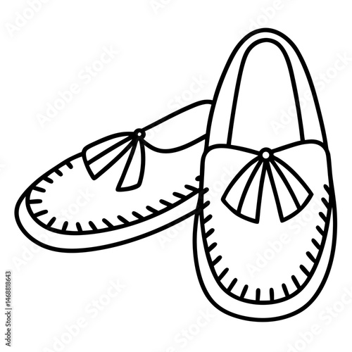 Simple Moccasins Vector on White Background