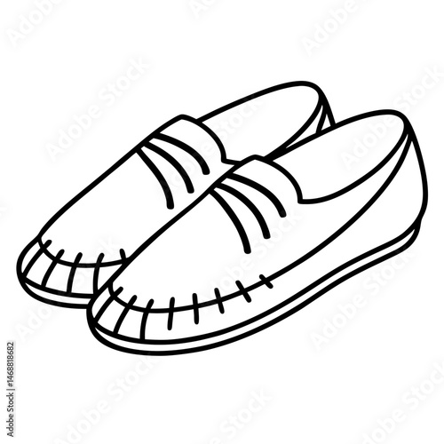 Simple Moccasins Vector on White Background