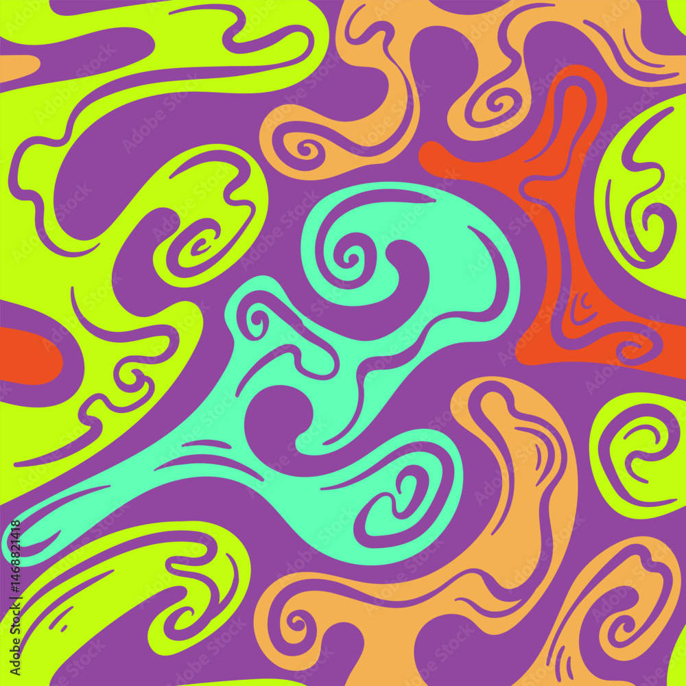 Background Abstract Psychedelic Swirls in Vibrant Colors Background Abstract Psychedelic Swirls in Vibrant Colors