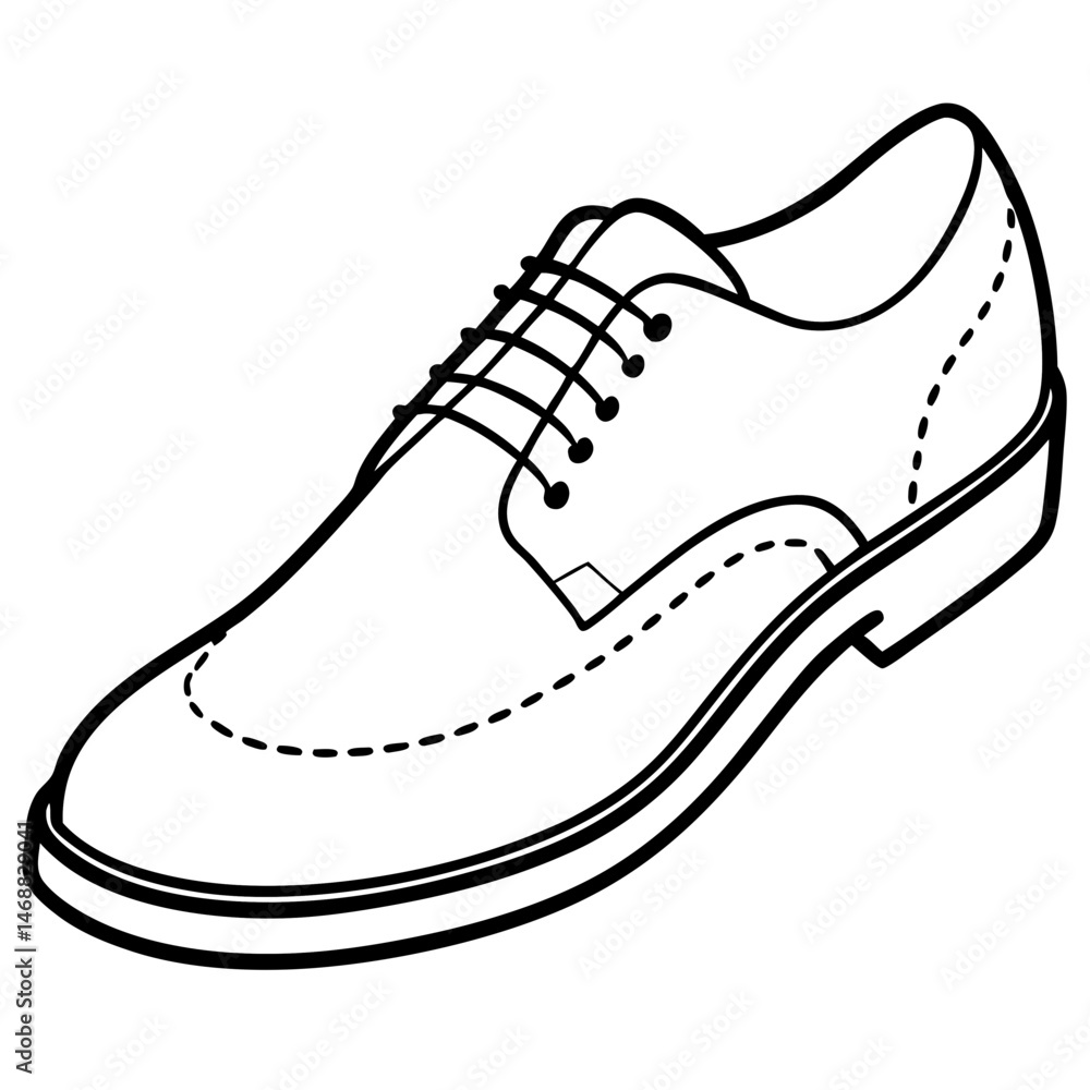 Simple Brogues Vector on White Background Simple Brogues Vector on White Background