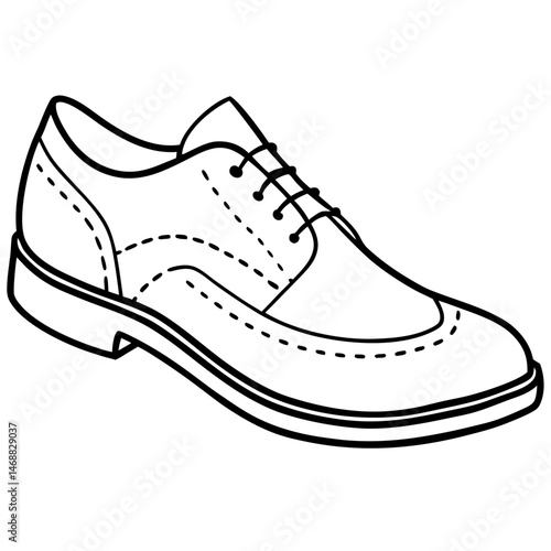 Simple Brogues Vector on White Background