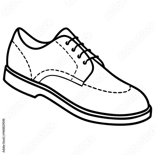 Simple Brogues Vector on White Background