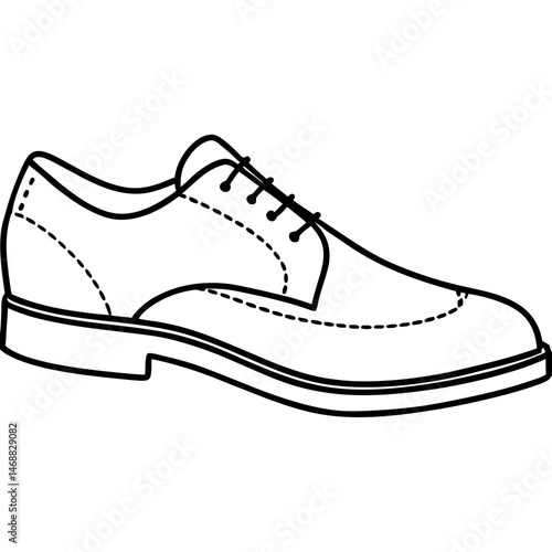 Simple Brogues Vector on White Background