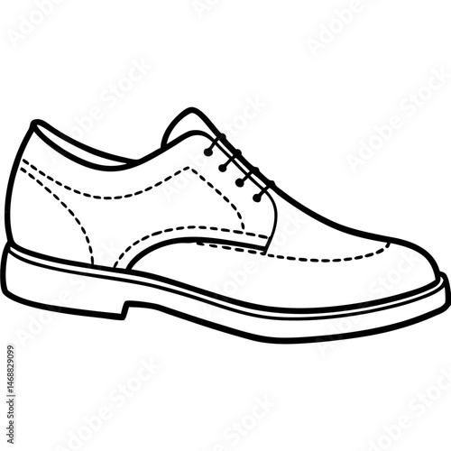 Simple Brogues Vector on White Background