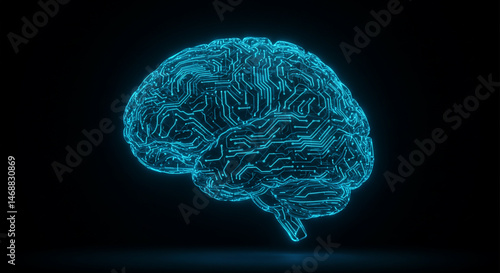 Artificial Intelligence Digital Brain Concept.eps