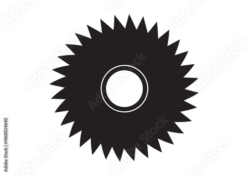 Saw Blade Silhouette Vector