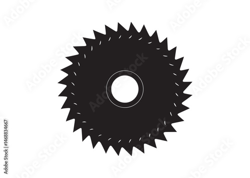 Saw Blade Silhouette Vector