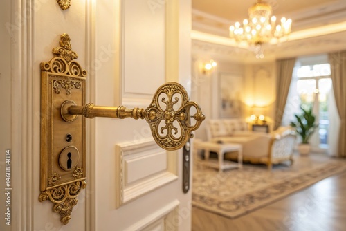 Golden House Key Opens Bright Interior to Welcoming Living Space Generative AI