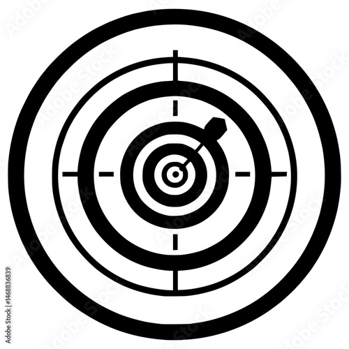 Archery Target Vector Illustration: Focus on Success in Sport and Marksmanship