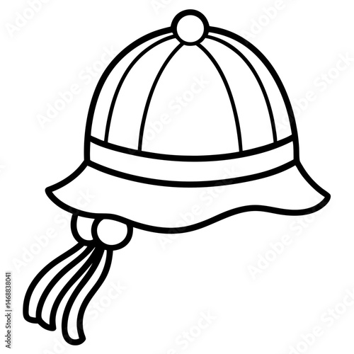 Simple Bonnet Vector on White Background