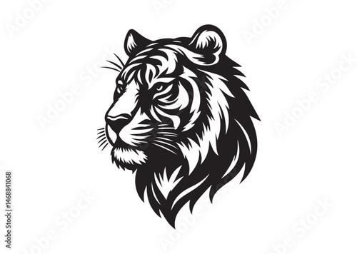 Wallpaper Mural Tiger Head Silhouette Vector Torontodigital.ca