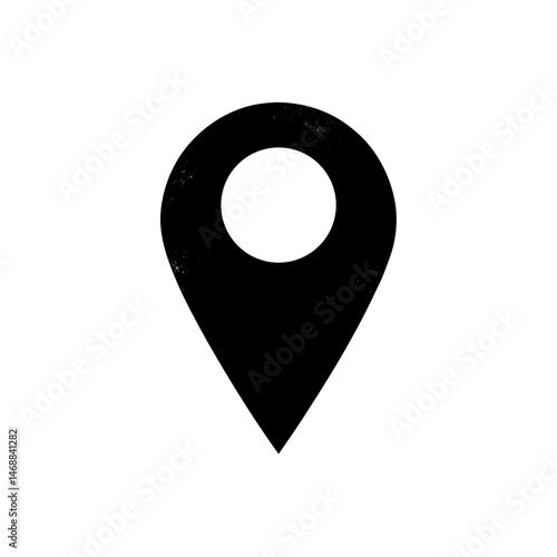map pin silhouette on white background  .svg