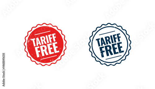 set of tariff free trade policy stamp design