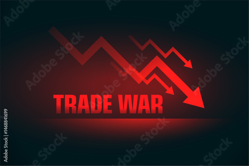 international trade war economy downfall background