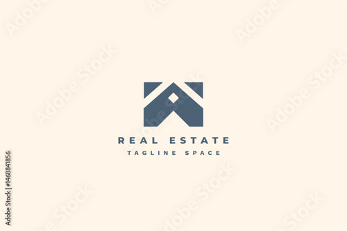 abstract real estate building logo template