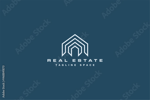 real estate architecture logo with house design