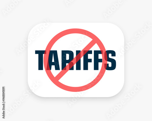 global finacial market tariffs ban symbol design