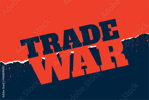 global market tariff trade war grungy background