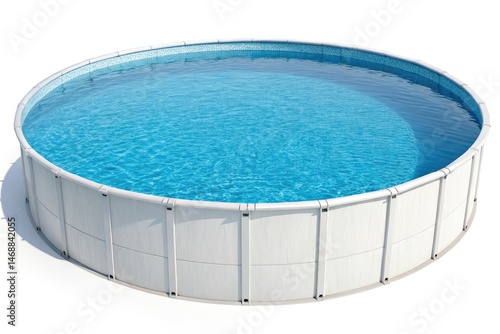 Round Swimming Pool With Clear Blue Water on a Sunny Day Generative AI