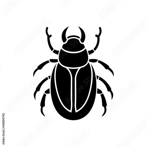 scarab beetle icon on white background  .svg