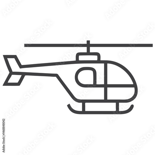 Helicopter Icon for Aviation Services, Emergency Response Graphics, Air Transport Applications and Aerial Logistics Solution Providers