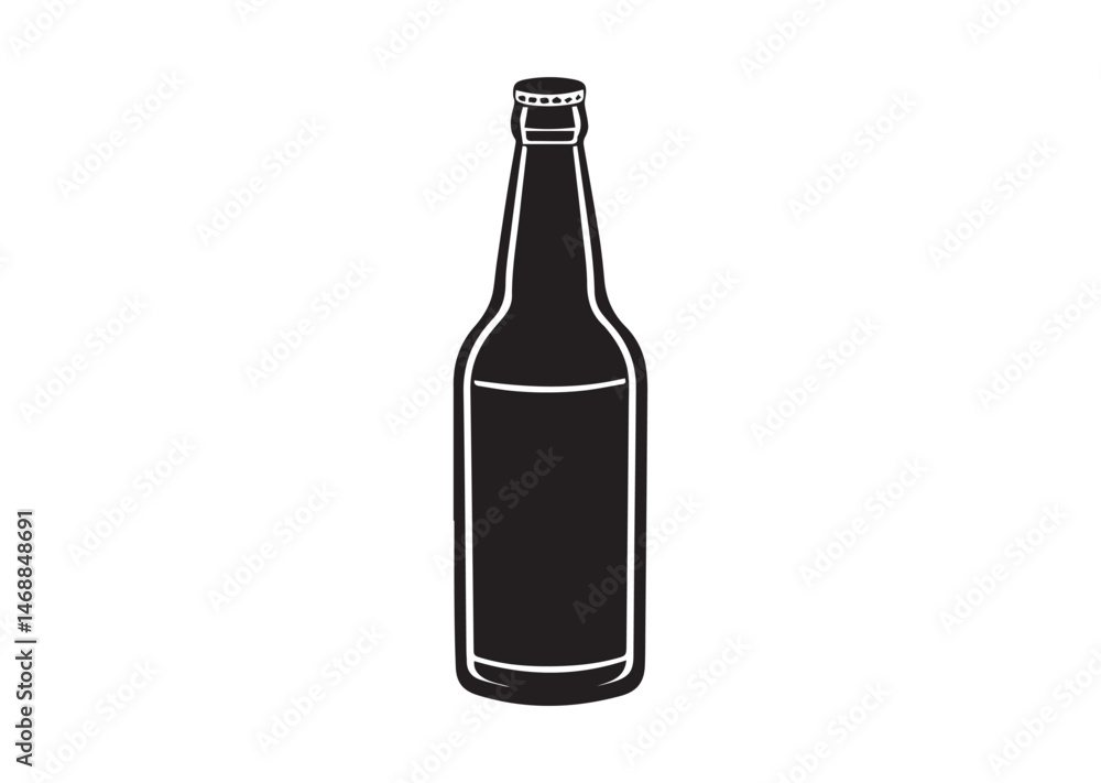 Beer Bottle Silhouette Vector Beer Bottle Silhouette Vector