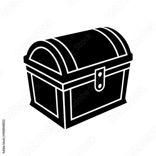 treasure chest vector on white background  .svg