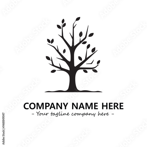 Tree Silhouette Logo Company Design Illustration Vector Graphic Image