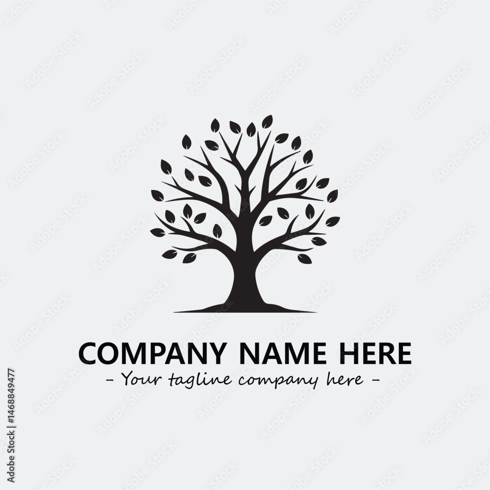 Fototapeta premium Tree Silhouette Logo Company Design Illustration Vector Graphic Image