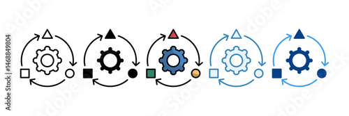 Change Management Icon Set Multiple Style Collection