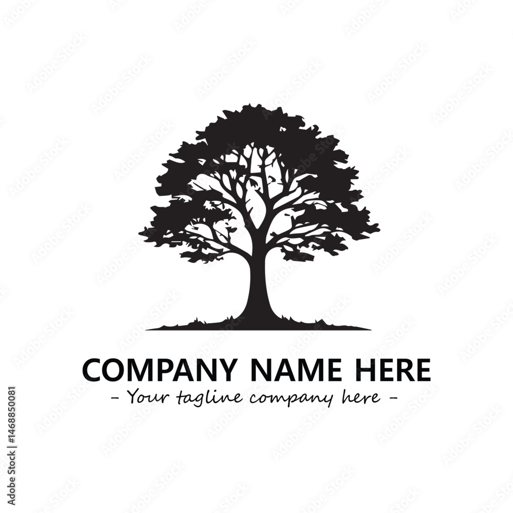 Obraz premium Tree Silhouette Logo Company Design Illustration Vector Graphic Image