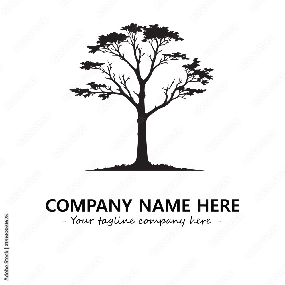 Obraz premium Tree Silhouette Logo Company Design Illustration Vector Graphic Image