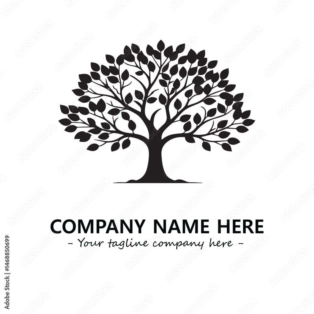 Obraz premium Tree Silhouette Logo Company Design Illustration Vector Graphic Image