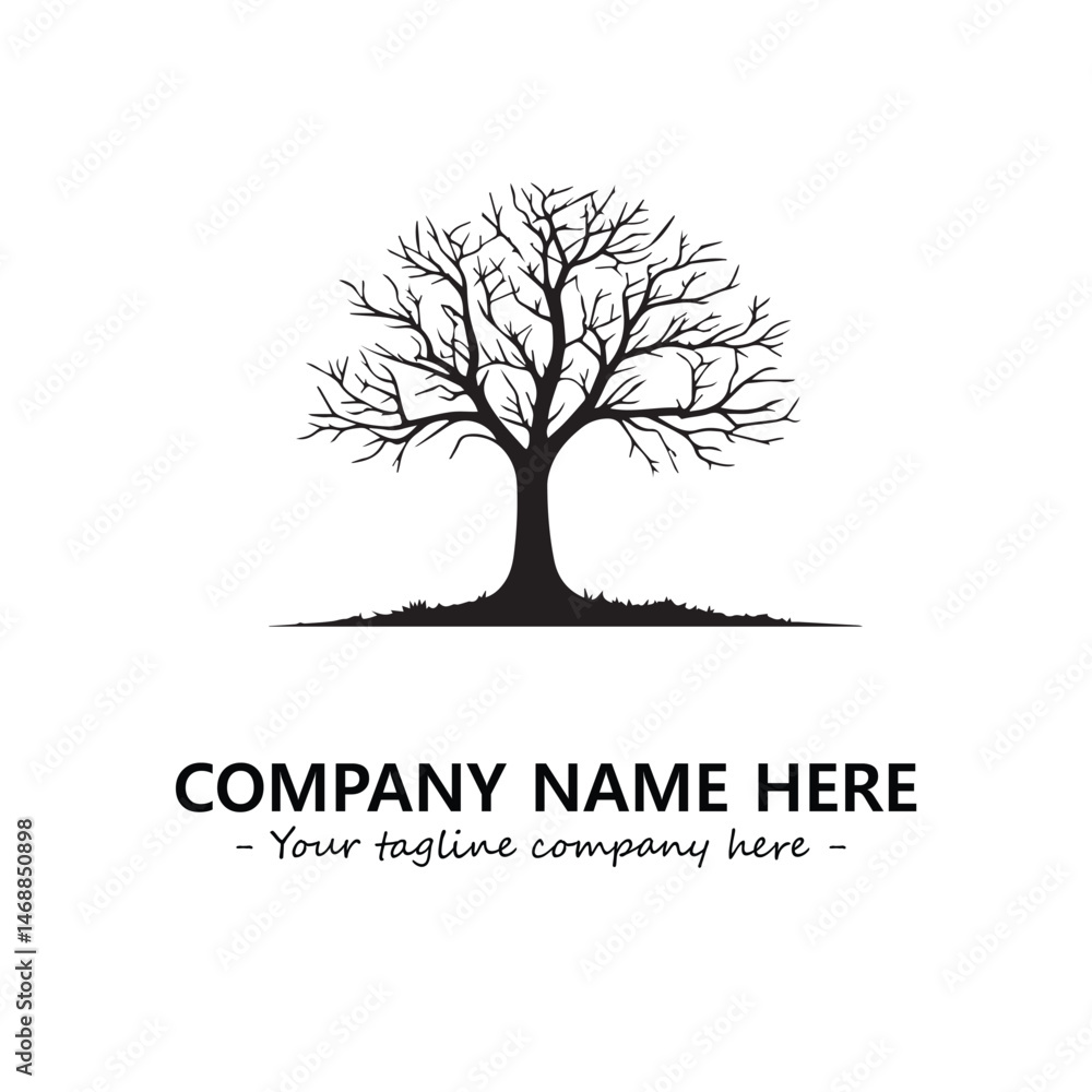 Obraz premium Tree Silhouette Logo Company Design Illustration Vector Graphic Image
