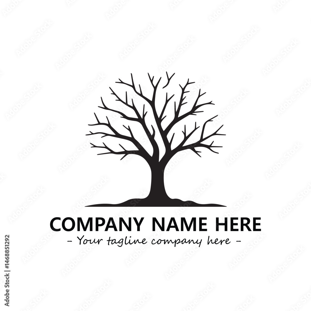 Fototapeta premium Tree Silhouette Logo Company Design Illustration Vector Graphic Image