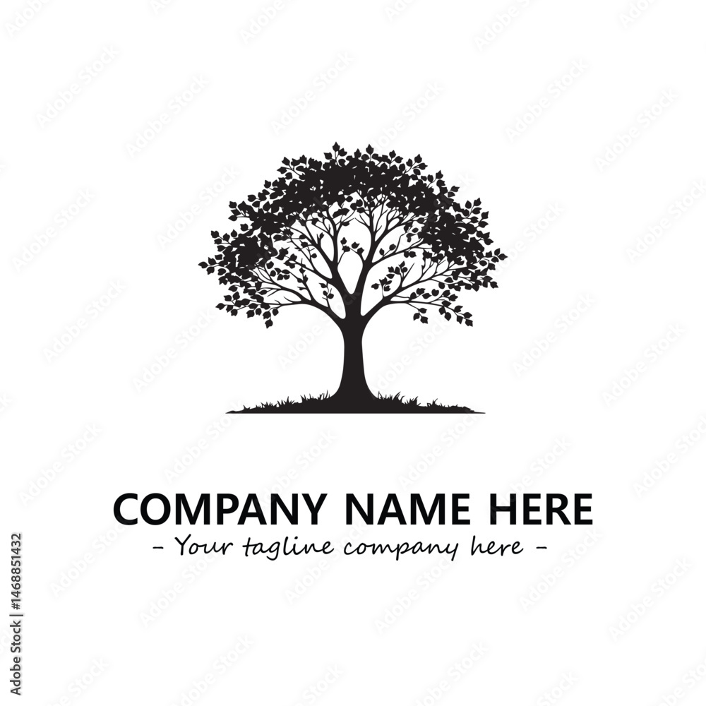 Fototapeta premium Tree Silhouette Logo Company Design Illustration Vector Graphic Image