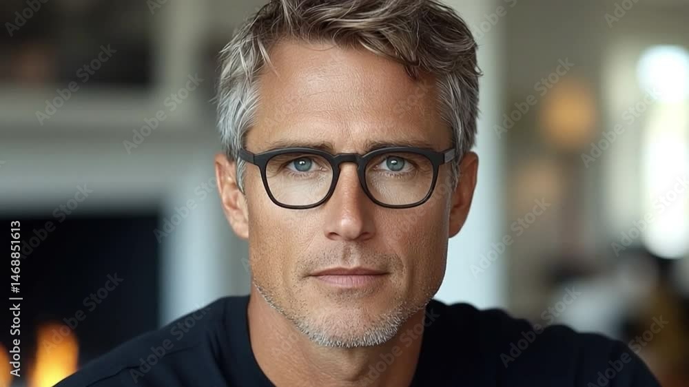 Smart and Distinguished: A close-up portrait of a distinguished man, his face a study in wisdom and experience, wearing eyeglasses. The image captures an air of confidence and maturity. Smart and Distinguished: A close-up portrait of a distinguished man, his face a study in wisdom and experience, wearing eyeglasses. The image captures an air of confidence and maturity.