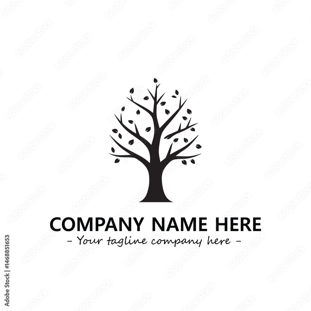 Obraz premium Tree Silhouette Logo Company Design Illustration Vector Graphic Image