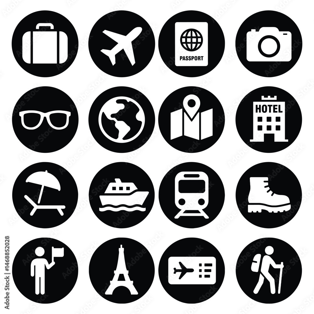 Travel & Tourism Icons – Bold Set Travel & Tourism Icons – Bold Set