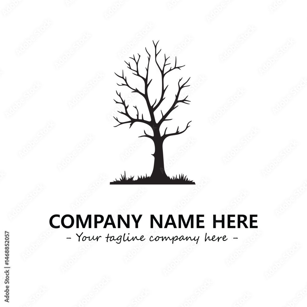 Fototapeta premium Tree Silhouette Logo Company Design Illustration Vector Graphic Image