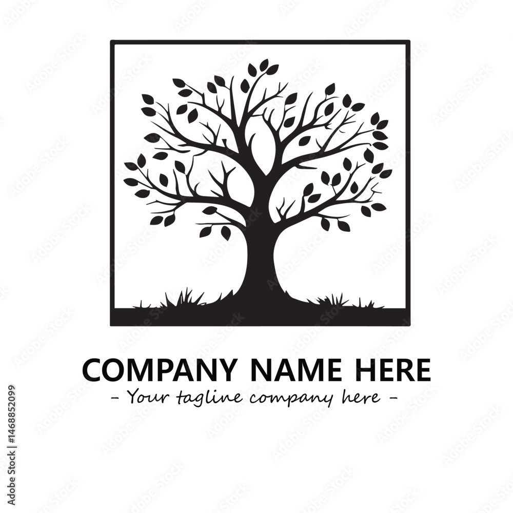Obraz premium Tree Silhouette Logo Company Design Illustration Vector Graphic Image