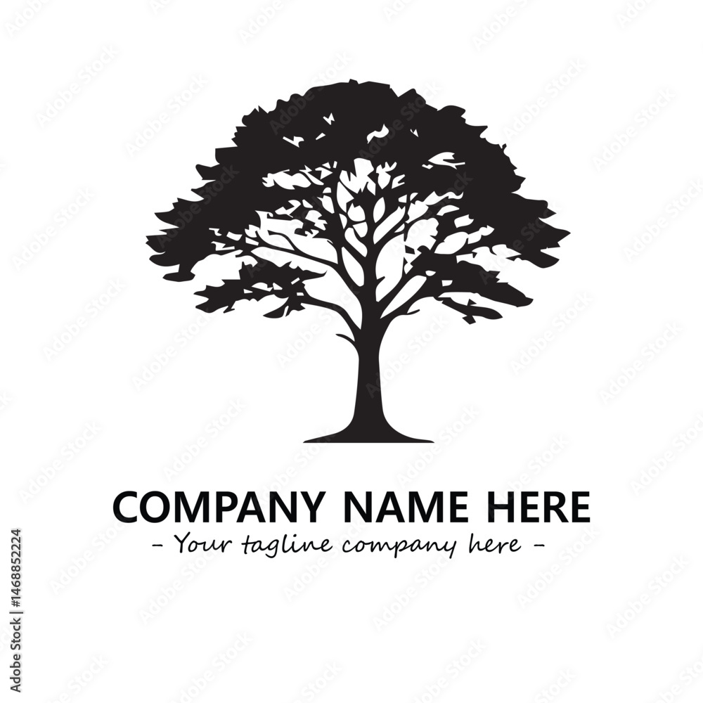 Obraz premium Tree Silhouette Logo Company Design Illustration Vector Graphic Image
