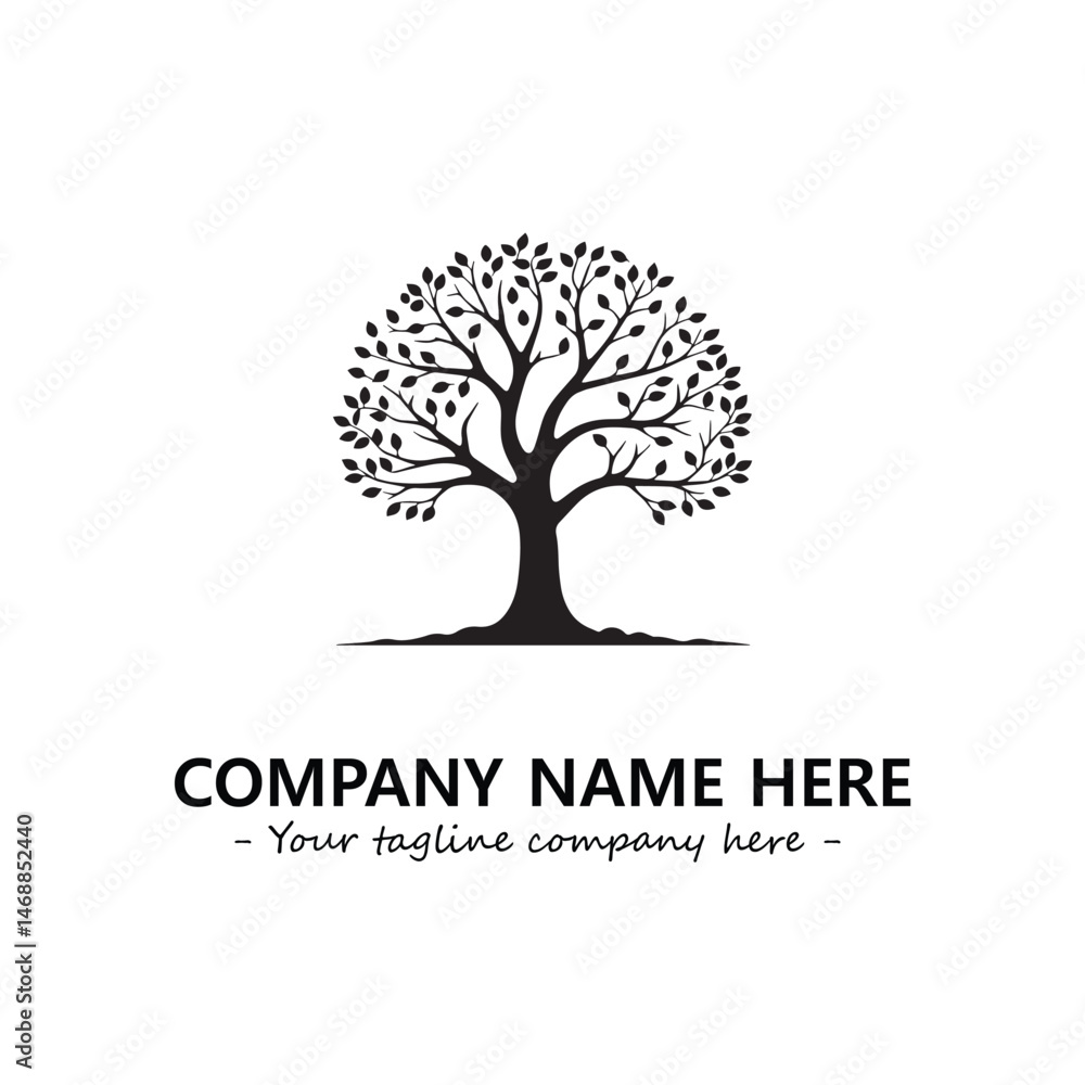 Obraz premium Tree Silhouette Logo Company Design Illustration Vector Graphic Image