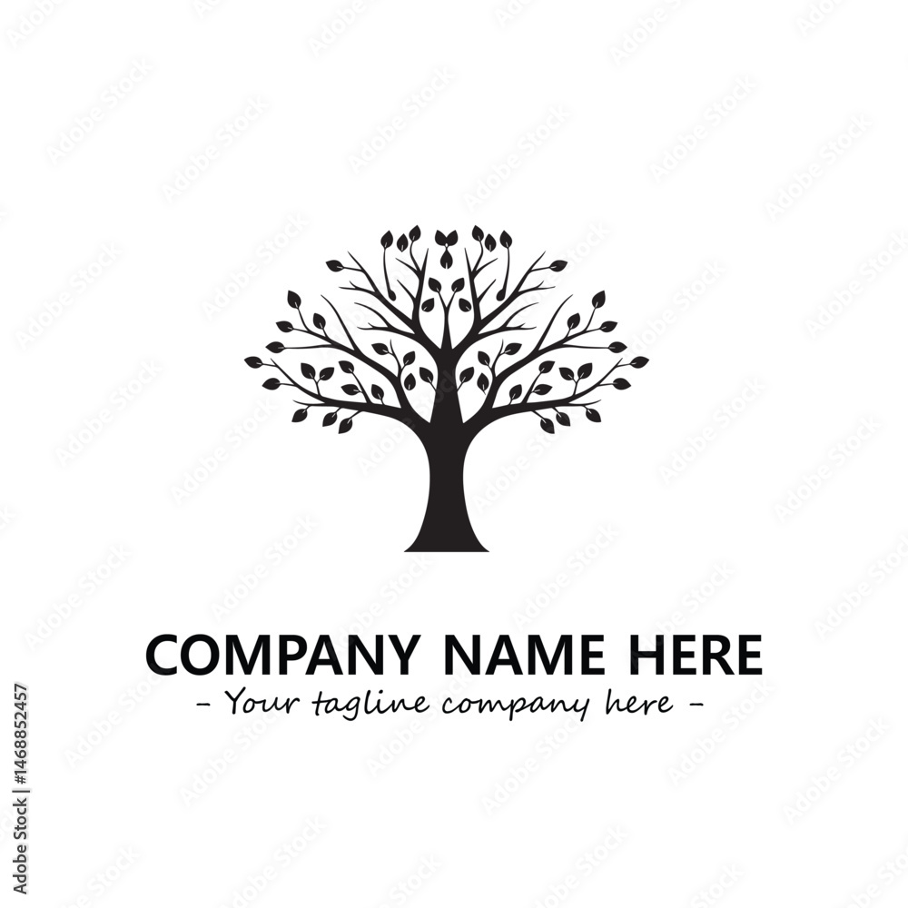 Obraz premium Tree Silhouette Logo Company Design Illustration Vector Graphic Image
