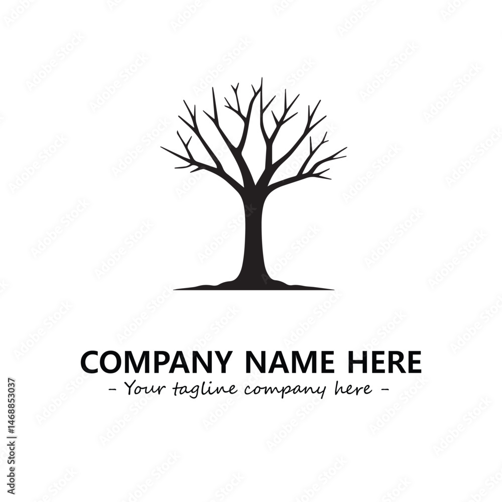 Obraz premium Tree Silhouette Logo Company Design Illustration Vector Graphic Image