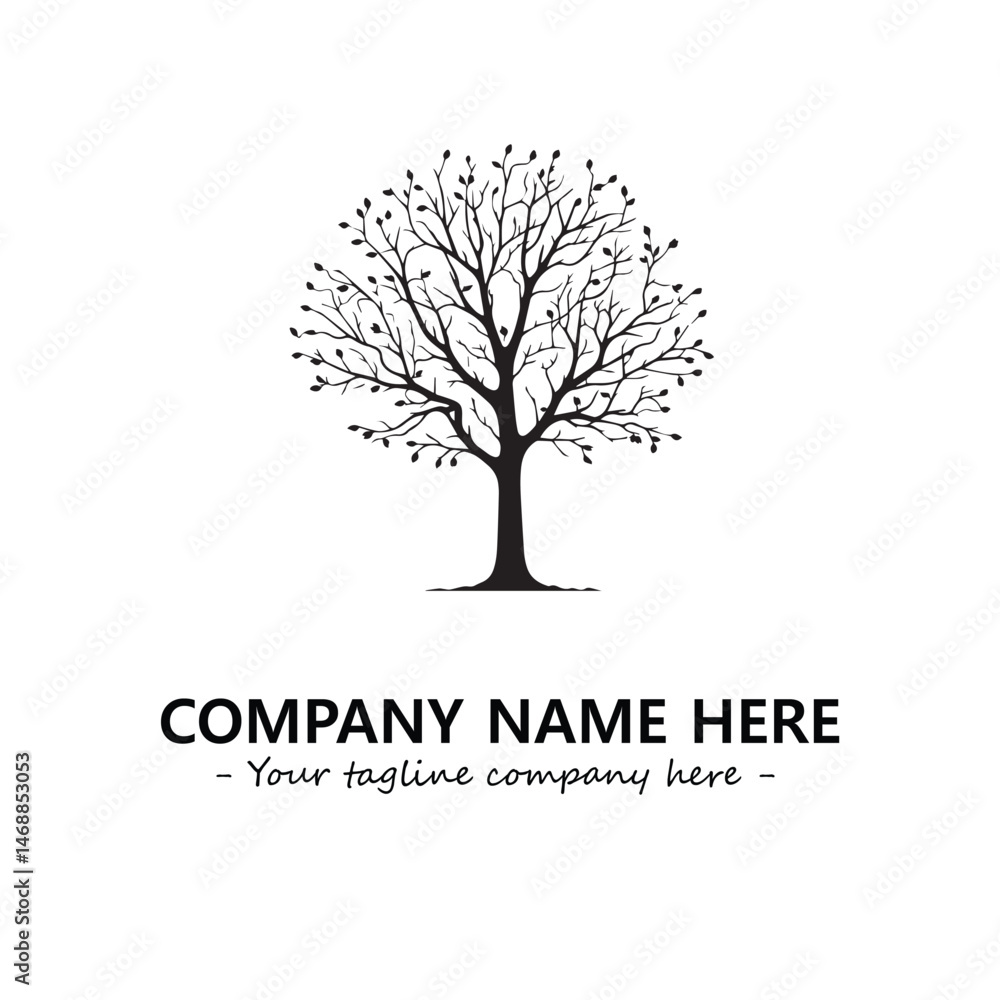 Obraz premium Tree Silhouette Logo Company Design Illustration Vector Graphic Image