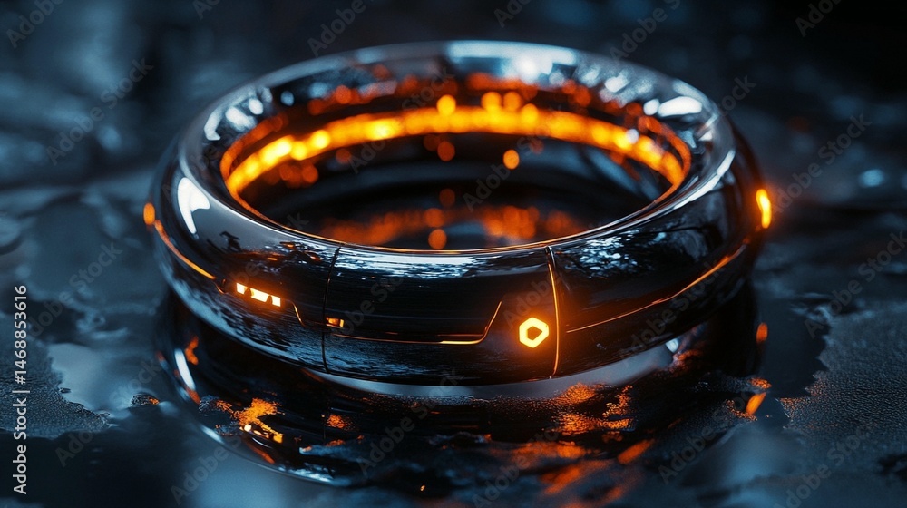 Futuristic Ring: Illuminated Technology Futuristic Ring: Illuminated Technology