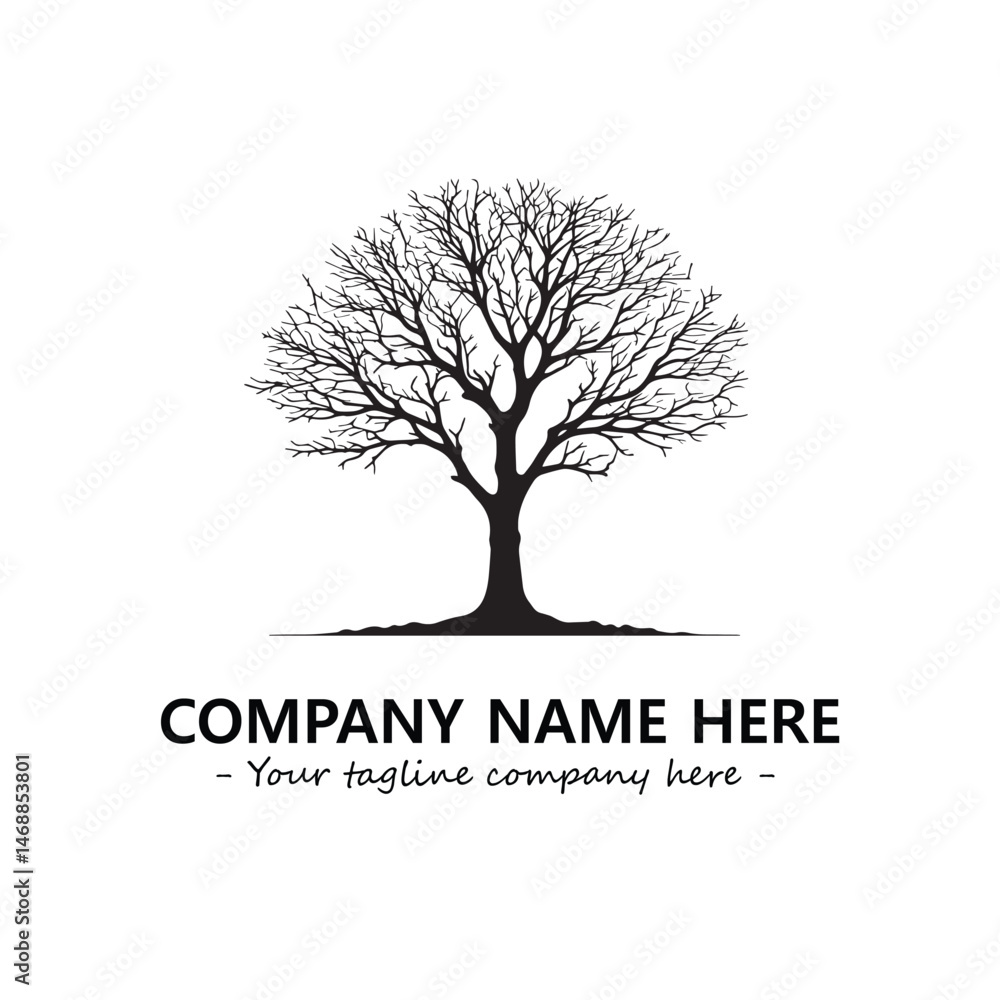 Obraz premium Tree Silhouette Logo Company Design Illustration Vector Graphic Image