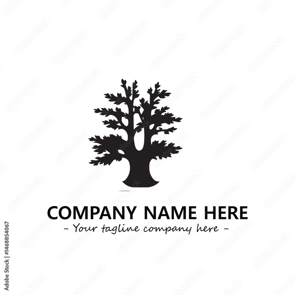 Obraz premium Tree Silhouette Logo Company Design Illustration Vector Graphic Image